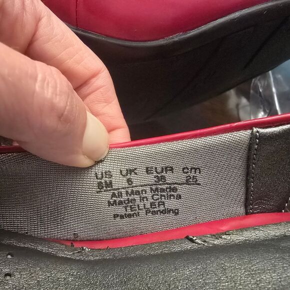 LifeStride Red Peep-Toe Slingback Heels - Soft System Comfort - Size 8M - Picture 11 of 14